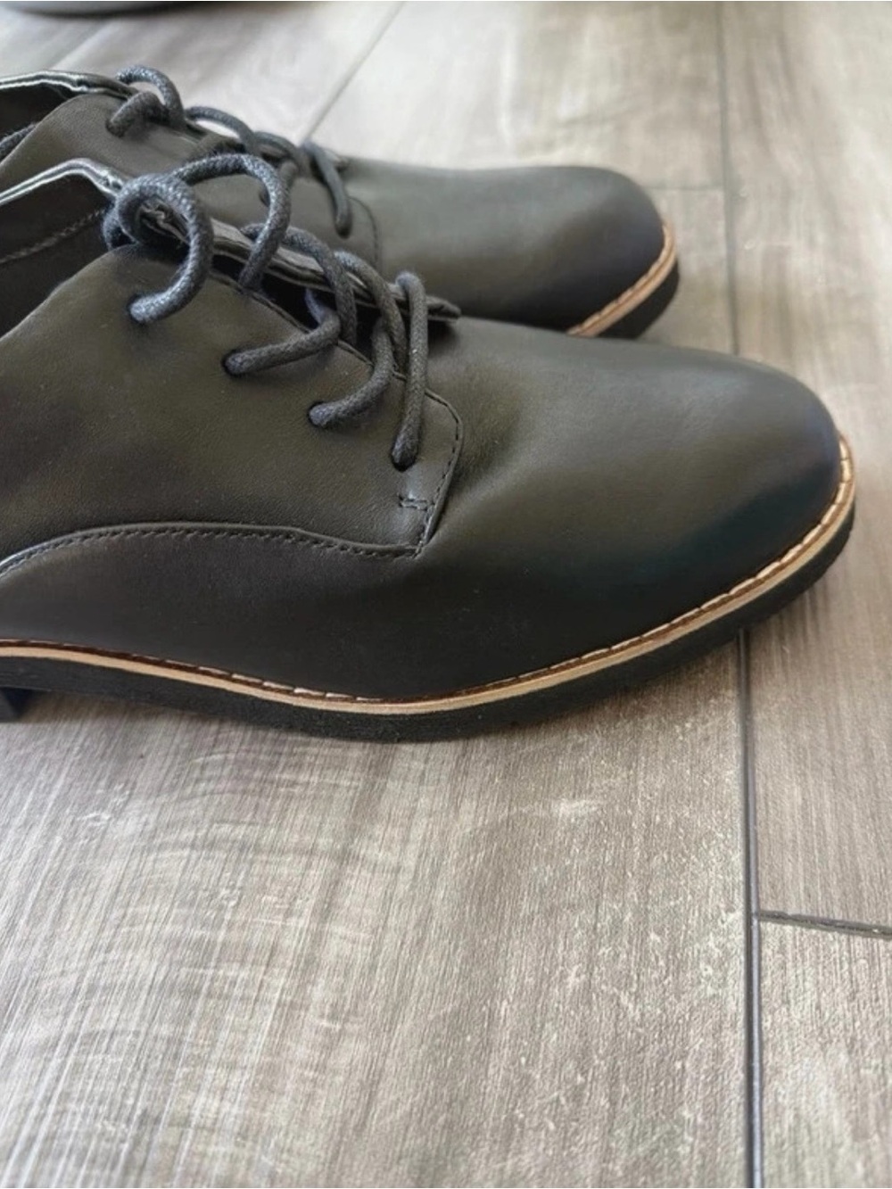 Aldo Black Leather Chukka Boots with Tan Welt Trim